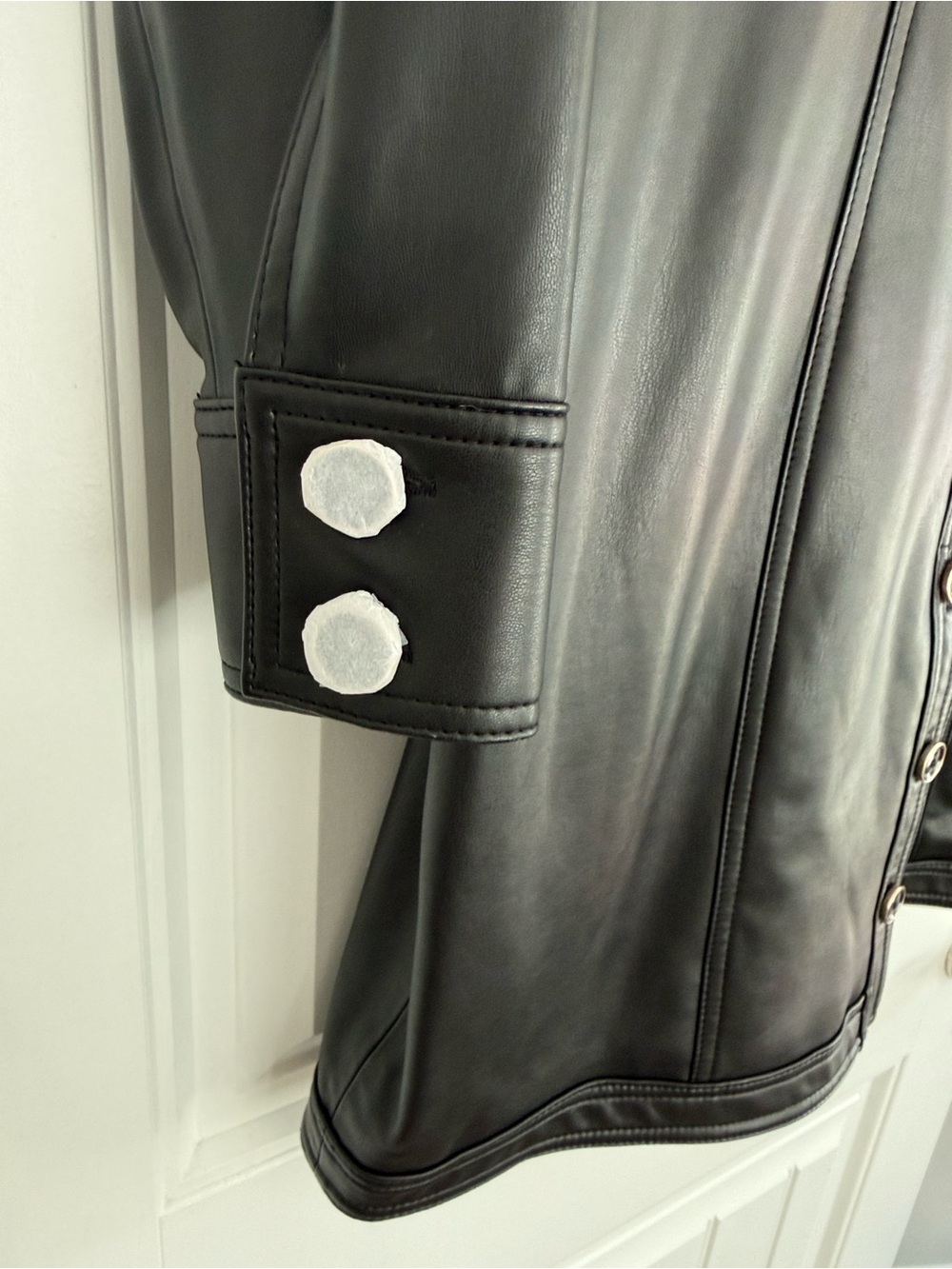 Veronica Beard Black Leather Button-Front Dress 12 NWT - Picture 3 of 9